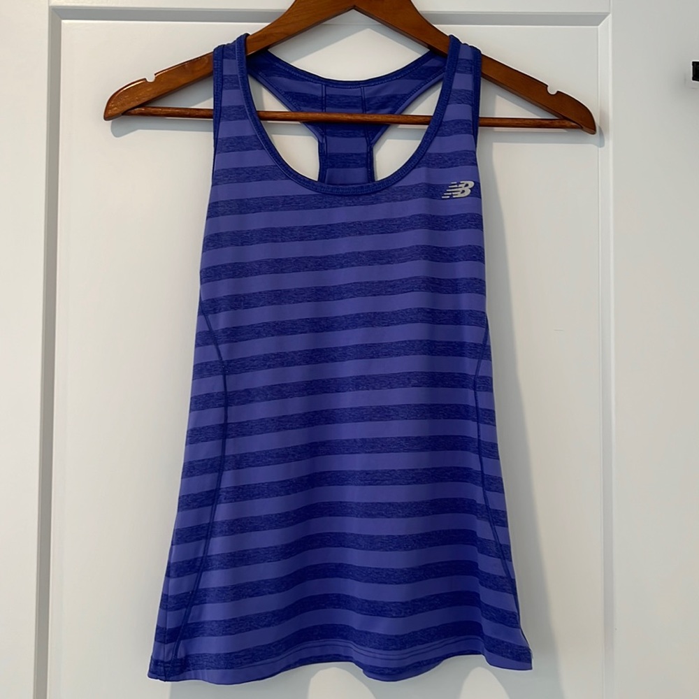 New Balance Purple Striped Racer Back Tank